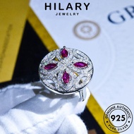 HILARY JEWELRY Creative Accessories Korean Ruby Flowers Cincin Original 純銀戒指 Women Sterling Ring Perak Silver 925 Perempuan For Adjustable R2019