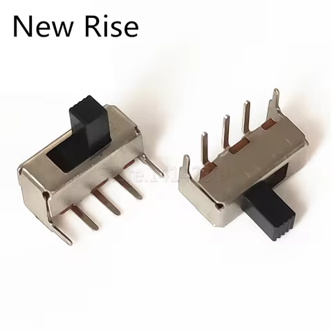 10PCS SS12F23 Toggle switch Handle high 4mm 3PIN 1P2T SPDT 90 Degree Curved Needle Slide Switch SS12