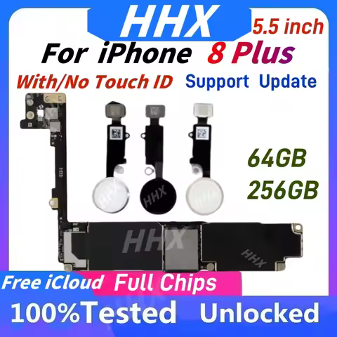 Logic Board For iPhone 8 Plus 64GB Support Update 256GB With/No Touch ID Unlocked Motherboard No ICl