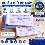 Combo of 5/10 Motorcycle Tickets Size 7x16cm Self-Numbering Serrated Easy to Tear