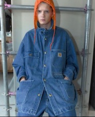 Carhartt Wip x Invincible Demin Chore Coat 重磅聯名洗水做舊牛仔夾克連帽