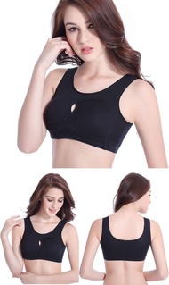 包順豐櫃 $90/件 黑色胸圍 睡覺防下垂 純棉無鋼圈背心式 運動內衣防震跑步 Black Sports underwear 全新 Size: XL 胸圍 93-105mm 85B 85C 85D 9