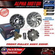 FRG FORMULA CVT FRONT PULLEY ASSY ICON CLICK110 BEAT FI V1 V2 ROLLER SPRING KIPAS FAN