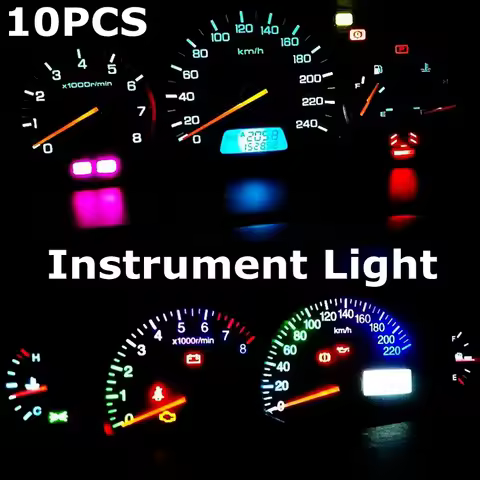 10Pcs B8.5D B8.4D B8.3D T3 T4.2 T4.7 T5 W3W T10 W5W LED Bulbs Car Instrument Panel Lamp Auto Dashboa