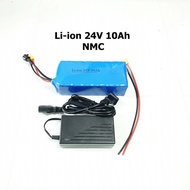 แบตเตอรี่ลิเธียมไอออน Li-lon 24V 10Ah 15Ah (29.4V )พร้อมที่ชาร์จ สำหรับรถจักรยานไฟฟ้าขนาดมอเตอร์ 24V