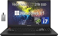 ASUS VivoBook Pro 15X Business Laptop, 15.6" 2.8K 120Hz Display, Intel Core i7-12650H, NVIDIA GeForce RTX 3060, 16GB DDR5 RAM, 2TB PCIe SSD, Backlit Keyboard, WiFi 6E, Win 11, Black, 32GB USB Card