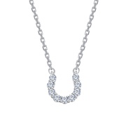 Top Cash Jewellery 9K White Gold HorseShoe Neckalce with Extension