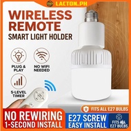 E27 60W Wireless Remote Control Smart Timer Switch Lamp Holder 110V 220V House Multi Light Switch LE