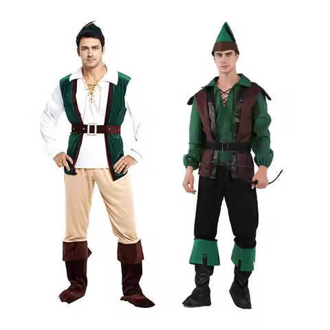 3 style Adult Peter Pan Men Pirate Cosplay Halloween Forest prince Costume Masquerade Christmas Jung