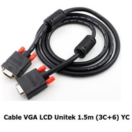 Unitek LCD VGA CABLE 1.5m (3C+6) YC 503G