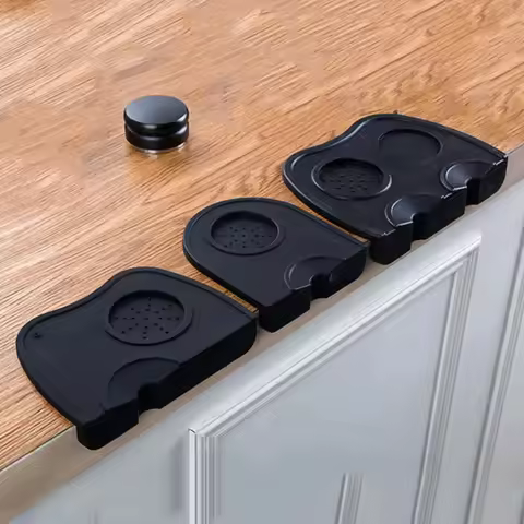 Espresso Coffee Tampers Mat Station Press Tampering Holder Corner Mat Pad Silicone Coffeeware WDT To