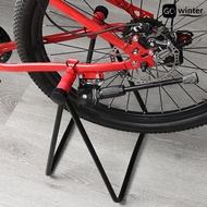 [GW]Bike Stand High Durability 360 Degree Rotating Aluminum Alloy Mountain Road Bike Triangle Vertical Foldable Stand Bike Supplies