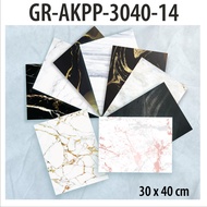LOKAL GR-AKPP-3040-14 Cake board 30 x 40 cm black and white marble (local cake board)