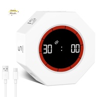 Digital Productivity Timer, Rotating Pomodoro Timer with 1-3-5-15-30-60-90 Min Countdown, for Study 
