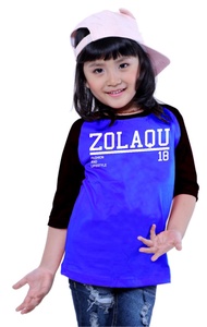 kaos anak-anak / Kaos Raglan 3\4 Anak/kaos anak perempuanTERKINIANSABLON ZOLAQU SALUR