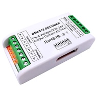 Mini 4 Channel DMX RGBW Decoder 16A RGB RGBW Strip Controller DMX 512 Dimmer Driver for LED Strip Li