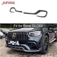 Dry Carbon Fiber Front Bumper Fender Splitters for Benz GLC63 AMG SUV 2020-2022 FRP Front Air Vent B