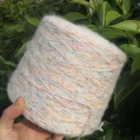 50-250grams(1/2LBS)/Ball Rainbow Faux Mohair Yarn for Knitting Crochet Scarf Sweater Fluffy DIY Rain