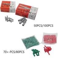 [SG STOCK] PVC WALL PLUG 50/100PCS Plastic Rubber Expansion Pipe Tube Screw Fixings M5/6/7/8/10/12 (