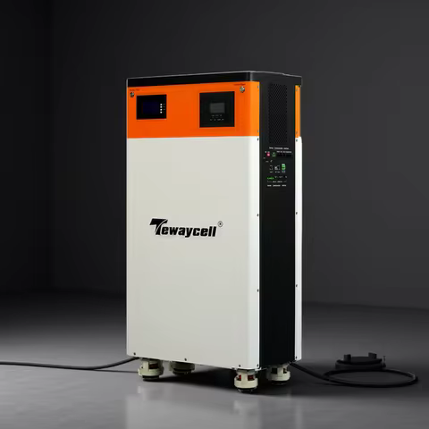 Tewaycell 48V 280Ah Powerwall 14KW LiFePO4 Lithium Battery Pack Built-in 5kw Inverter MPPT ESS Home 