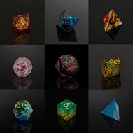 Sharp Edge Dice D4 D6 D8 D10 D12 D20 D100 (1 Piece 1die) | DnD D&D MTG RPG TRPG Magic Board Game