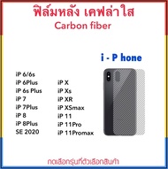 Kevlar ฟิล์มหลัง เคฟล่า For ไอโฟน X XS XR XSmax iPhone6 6s iPhone6Plus 6splus iPhone7 iPhone7Plus iPhone8 iPhone8Plus iPhone11 11Pro 11Promax SE-2020 คาร์บอน Carbon fiber