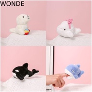 WONDE Orca Plush Keychain, Ocean Series Marine Animal Animal Beluga Plush Keyring, Plush Orca Shark 
