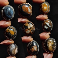 Coral ring coral agate ring coral agate ring/ code 003
