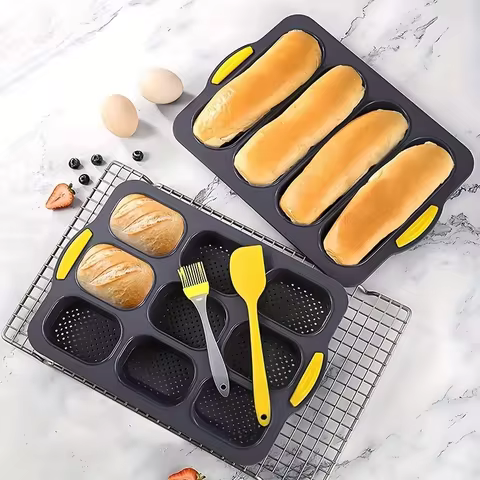 Baking Tools SIlicone Mold Non-Stick Baguette Bread Pan Food Grade for Homemade Bread French Baguett