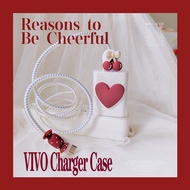 VIVO Cute Cartoon Charger Case Charging Cable Protector Love Set Charger Protector Cover Compatible 