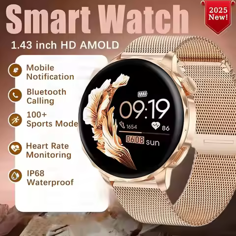 18mm Women Smartwatch HD AMOLED 4GB Memory Player APP Store Chat GPT Reply AI Assistant GPS Trajecto