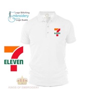 DRY FIT MICROFIBER Baju Polo Classic T Shirt logo 7 Eleven 7-11 Mart Sulam Embroidery FOR MEN&WOMEN