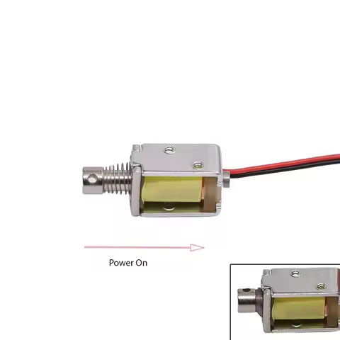 Mini Push-Pull Plunger Electromagnet DC 3V 5V-6V 9V 12V Micro Suction Spring Solenoid Magnet Stroke 