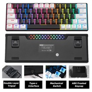 ✨ ℗ ♞,♘Zifriend ZA64 Hot Swappable Backlit Mechanical Gaming Keyboard Detachable Type-C Wired keybo