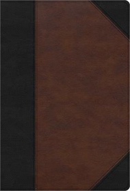 CSB Super Giant Print Reference Bible, Black/Brown Leathertouch