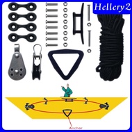 [Hellery2] Kayak Canoe Anchor Trolley with 30 Feet of Rope Screws And Nuts Rope