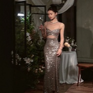 [Ready Stock] Ladies Dresses Large Size Dresses Wedding Dresses Dinner Dresses Wedding Dresses Weddi