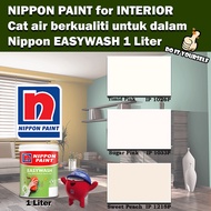 Nippon Paint EasyWash Interior collection 1 Liter Snow White 1002P / Peach Pinch 1022P / Spoonbread 