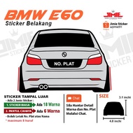 Sticker Kereta BMW E60, Boleh Tukar Warna dan Nombor Plate.