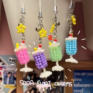 GANTUNGAN Melon Soda Float Charm Trinkets - Melon Soda Japan drink Motif hanger