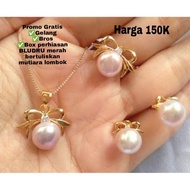 Genuine LOMBOK PEARL JEWELRY SET / PEARL JEWELRY SET / CERTIFIED LOMBOK PEARL JEWELRY SET / WOMEN'S 