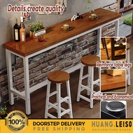 huangleis0.sg Solid Wood Bar Table Long Table High Table Simple Table Narrow Table Set With Chair