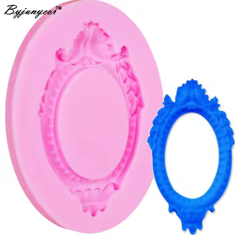 M109 Hot Selling Frame UV Resin Silicone Mold Fondant Chocolate Candy Lollipop Crystal Epoxy Soft Cl
