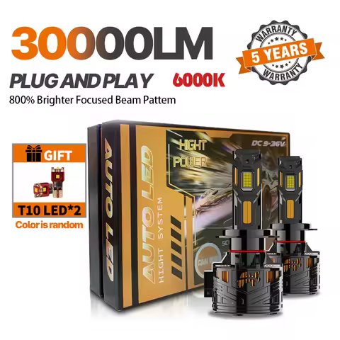 LED Large Bulb H11 H7 H4 H1 30000Lm Automotive LED Headlight Bulb 9005 9006 9012 H13 9004 9007 For c