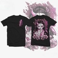 Baju Anime Uniseks, Etiquetta Co., Demon Slayer, Nezuko V4 Anime  t-Shirt for men and women Black ov