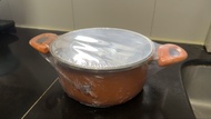 全新橙色雙耳湯鍋 22cm