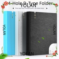 YOLANDAGOODS Display Book, 4 Hole Waterproof A4 File Folders,  D-Shaped Binder PP Ring Binder Folder