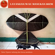 Layangan Gapangan/Wau Tradisional Manukan 1 m hanya rangka rakit sendiri