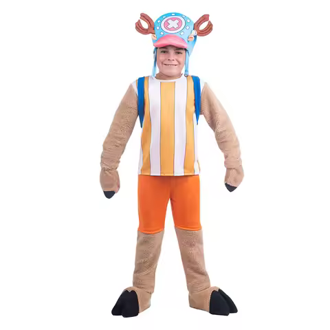 5 Pieces Set Boy Anime Tony Chopper Outfit Halloween Book Week Dress Up Child Chopper Costume