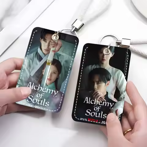 1pc Alchemy Of Souls Card Case Keychain Access Card Bag Key Tag Ring Leather Card Holder Key Ring Ac
